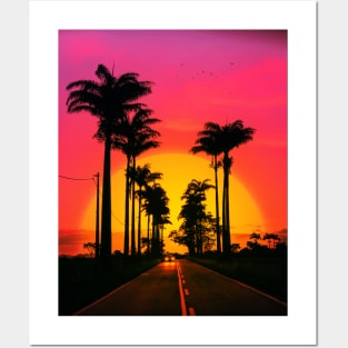 Sunset drive Posters and Art